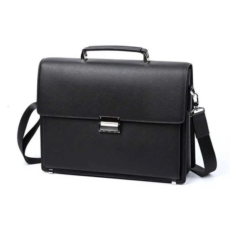 New Genuine Messenger Bag Men Leather Handheld Mens With Combination Lock Large Capacity Briefcase Office Computer Business Bag Z251208