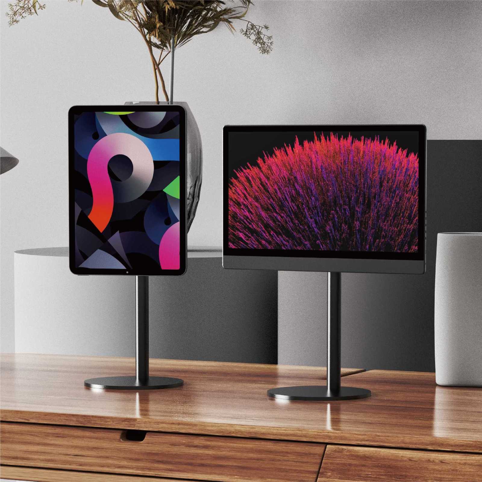 Kimdoole Magnetic Desktop Tablet StandWith Adjustable And Portable Installation porting 4-156 Inch IPad Tablet Stand C251208-image-1087683883