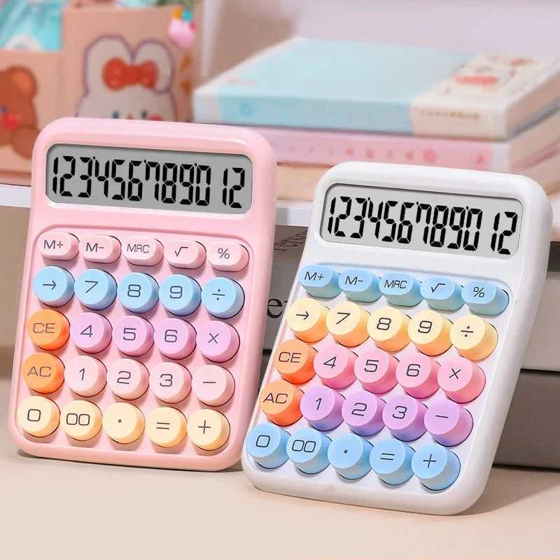 Calcator 12 Digits Desktop Calcator Mechanical Keyboard Calcator Dopamine Portable Mini Calcator For He School Off H251208-image-1087662033