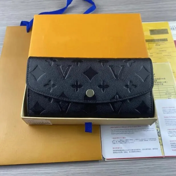 Designer Wallet Luxury Women Short Purse Embossed Flower Letters Wallets Credit Card Holders Ladies Plaid Money Clutch Purses Bags louisities vit-image-991000681
