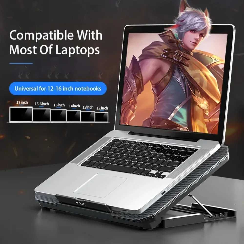 Gaming Laptop Holder Cooler Large Size For 12-16 Inch Notebook Laptop Cooling Pads Wind Speed Adjustable Silent Laptop Stand C251208-image-1087683487