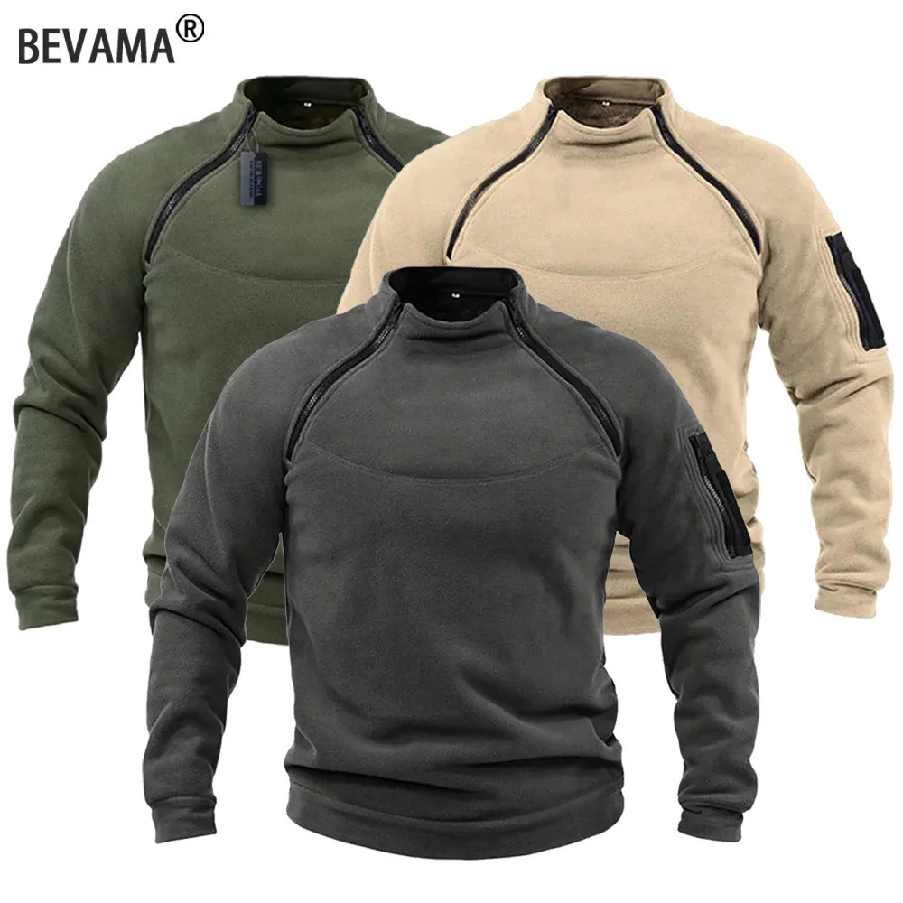 Mens Tactical Hoodies Military Outdoor Pullover Long Sleeve Zippers Pullove Fleece Windproof Thermal for Hiking Camping Army 251205
