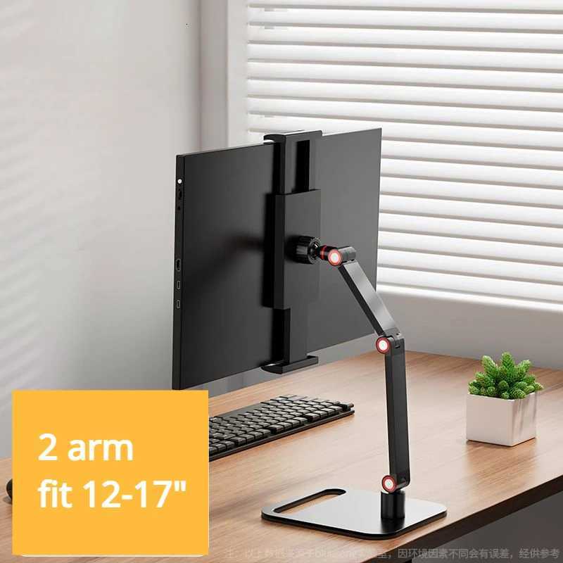 Portable Monitor Holder for 12-173 Inch Sn No Drilling Vesa Phone Adjustable Laptop Gaming Eable Desktop Clamp Stand C251208-image-1087683472