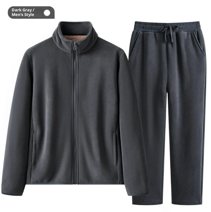Mens Womens Fleece Tracksuit Winter Warm Hoodie Jogger Set Thermal Long Pants Two Piece Outfit Casual Sportswear Thick 251204