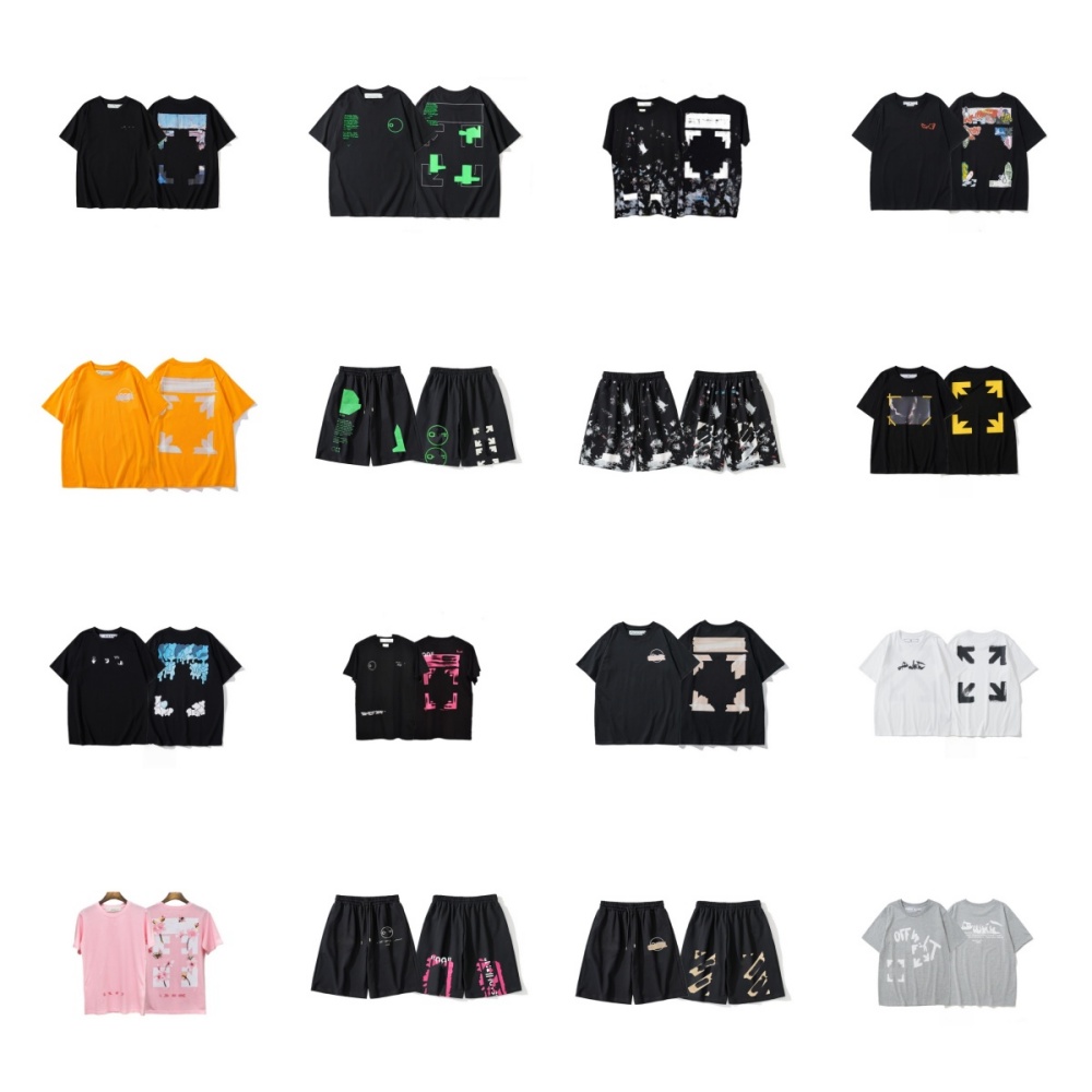 OFF mens designer t shirt fashion womens graphic tee foam printed shirts tluxury jorts Street Tracksuit leisure men tshirt clothes white shorts polo