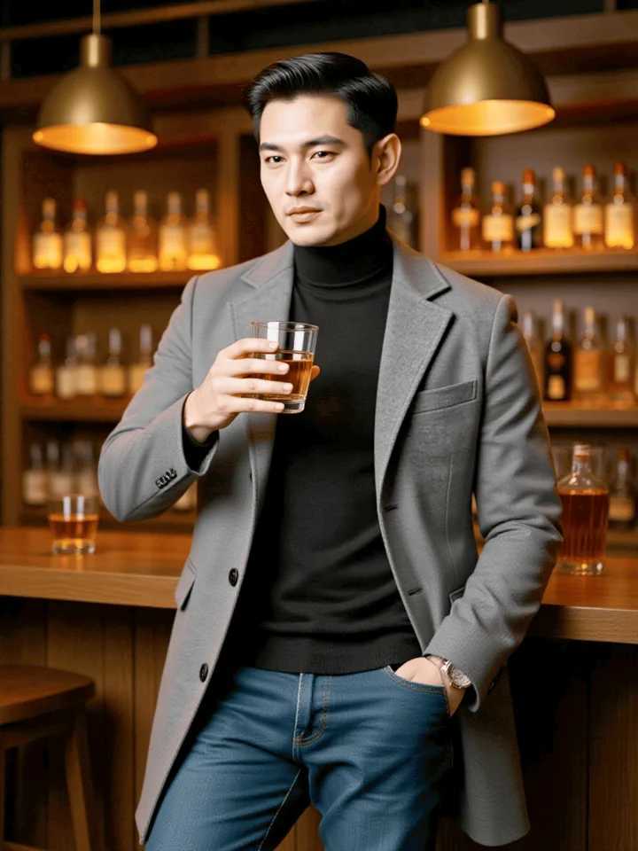 Mens Autumn Winter Warm Wool Overcoat with Inner Lining Jacket Outdoor Windproof New Menswear Wool Overcoat M251208