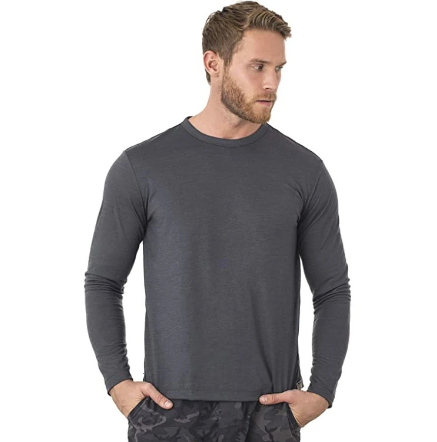 100 Merino Wool T Shirt Men Merino Wool Thermal Underwear Base Layer Men Merino Wool Shirt 240g Wicking Breathable Anti-Odor 251204