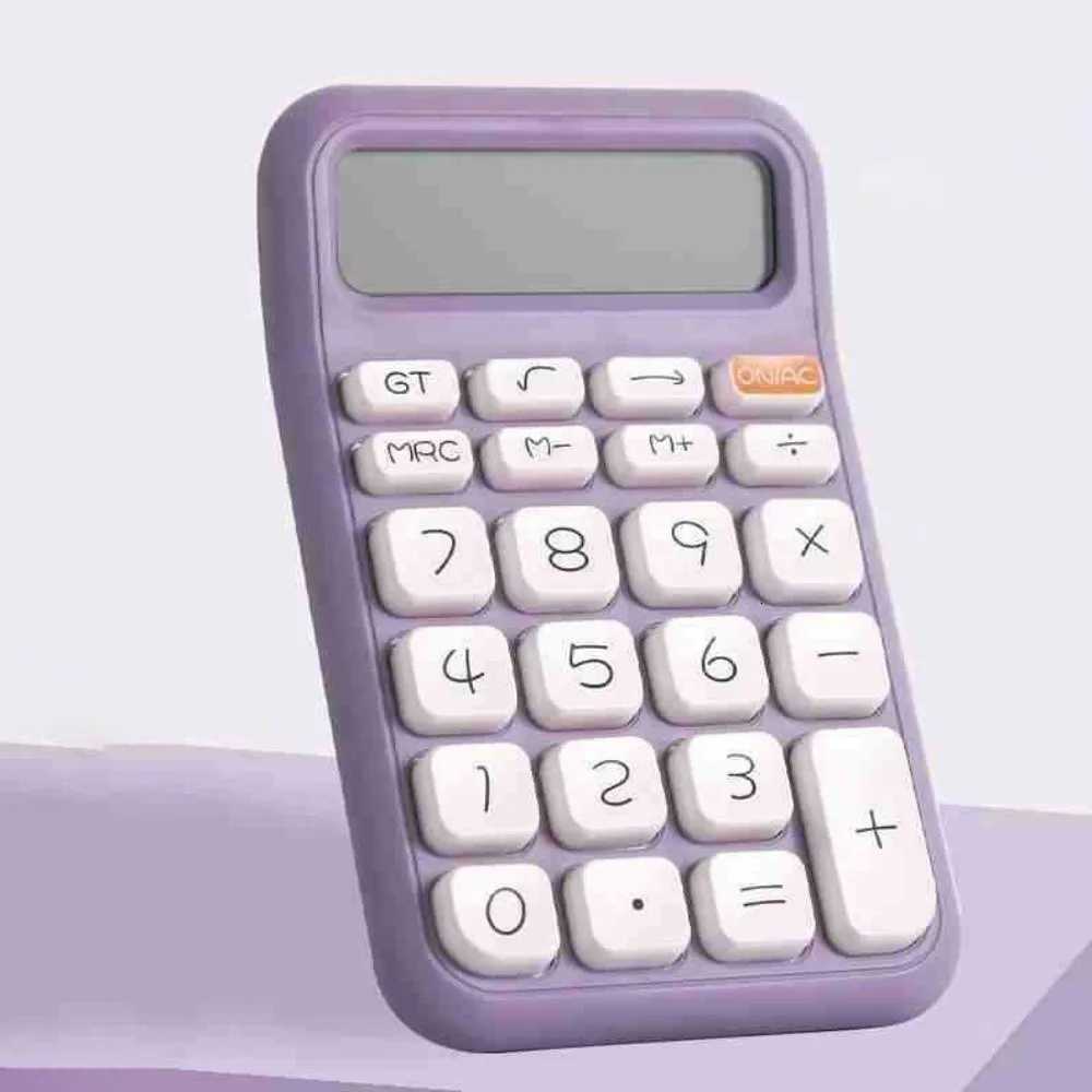 12 Digits Small Calcator Accounting Tools Portable Arithmetic Calcator Lightweight Candy Color Student Calcator H251208-image-1087661886