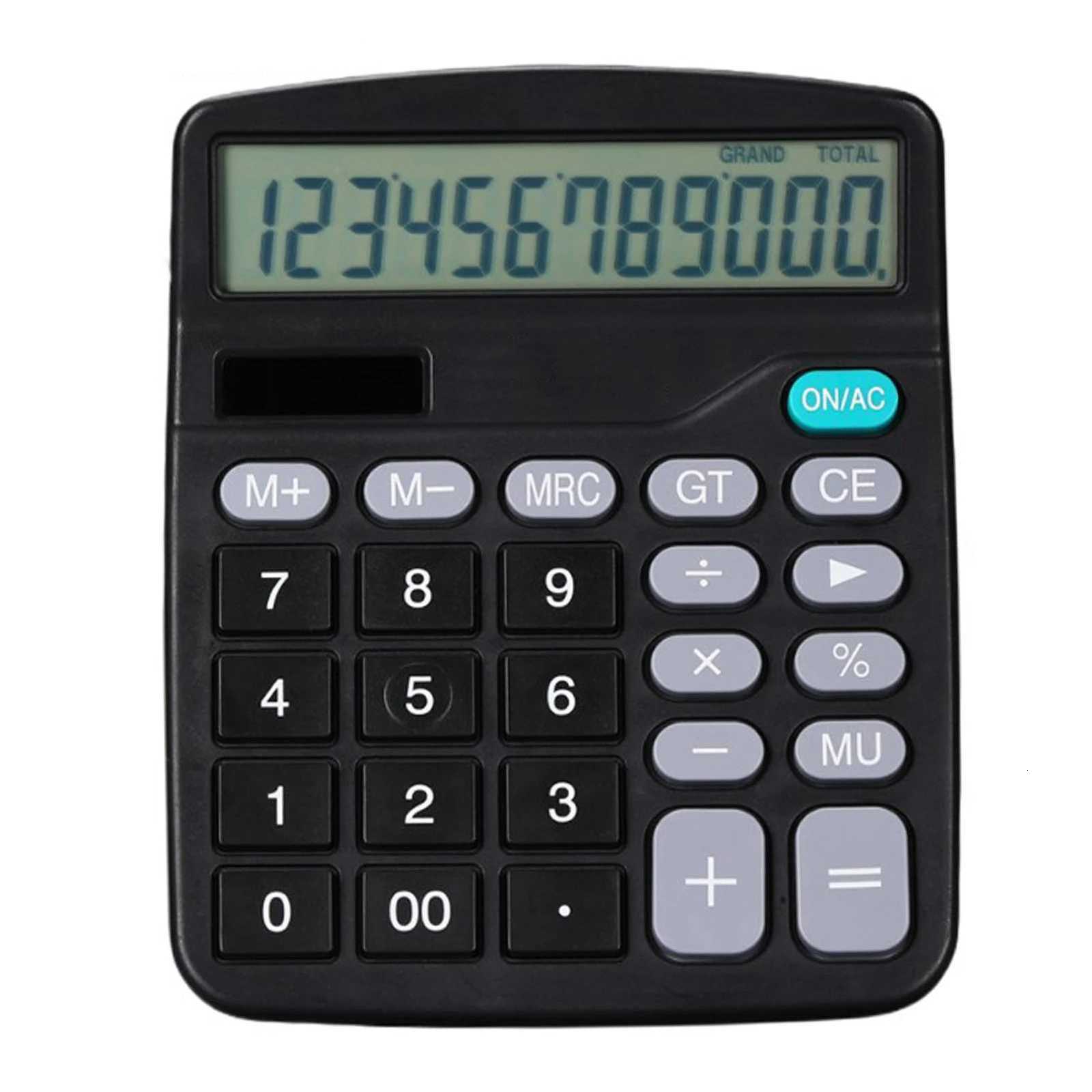 NewDesktop Calcator 12 Digit Large LCD Display Big Button Calcators Solar Power and Battery Operated Suitable for Off H251208-image-1087662135