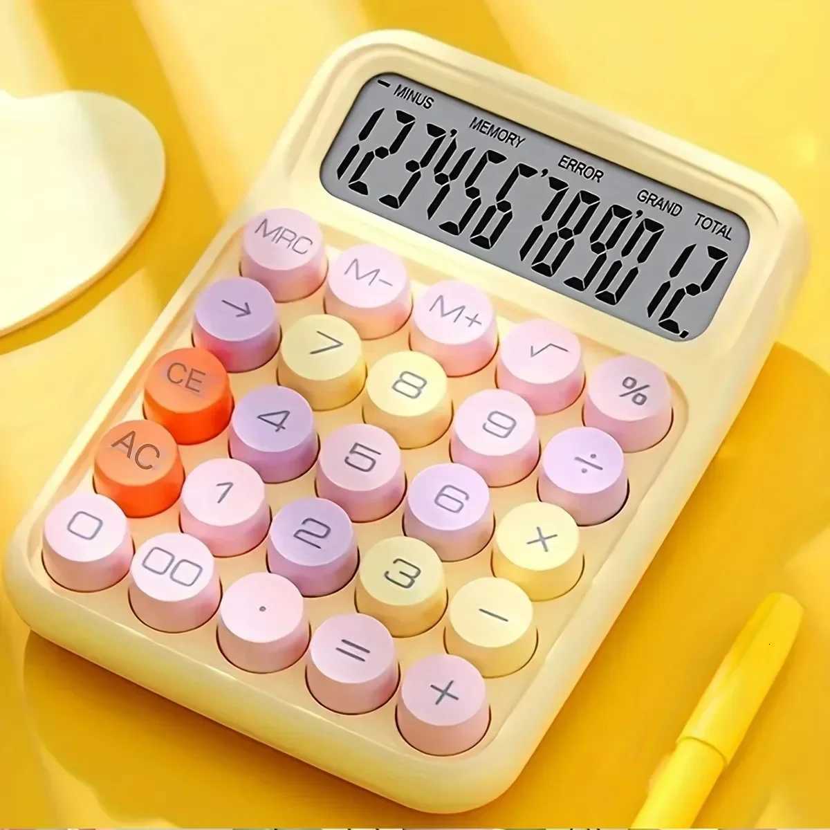 candy color calcator with large LCD screen calcator button calcator off or school ible keyboard calcator H251208-image-1087661674
