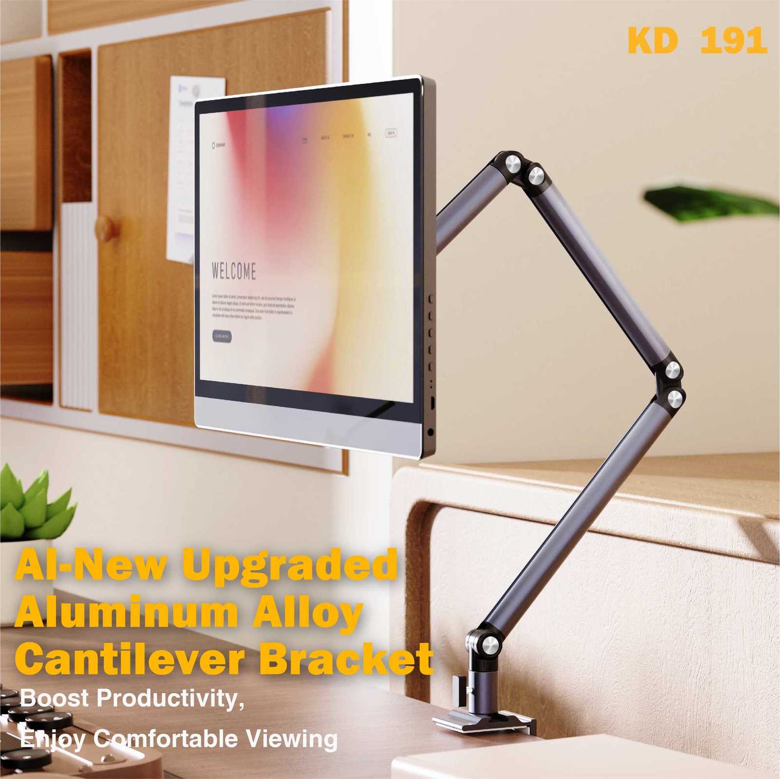 Kimdoole Adjustable Tablet Stand Foldable Aluminum Universal ible Holder 360 Degree Rotation for 45-129 Inches Devs C251208-image-1087683907