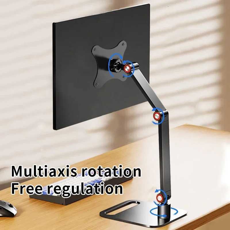 Portable Monitor Stand Secondary Sn Bracket Flat Bedside Desktop Folding Lazy No Punch for 16 inch Vesa Suspension Holder C251208-image-1087683403
