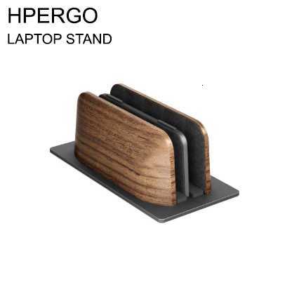 ERGO Vertical Laptop Stand Dual Slot Walnut Wooden Laptop Holder Vertical for Desk Width Adjustable Dock C251208-image-1087683409