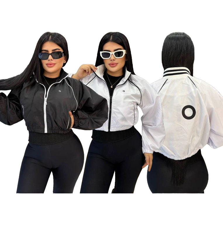 Women's letter jackets designer standing collar short loose versatile baseball Outfits jacket Women Spring Autumn Outerwear Coats