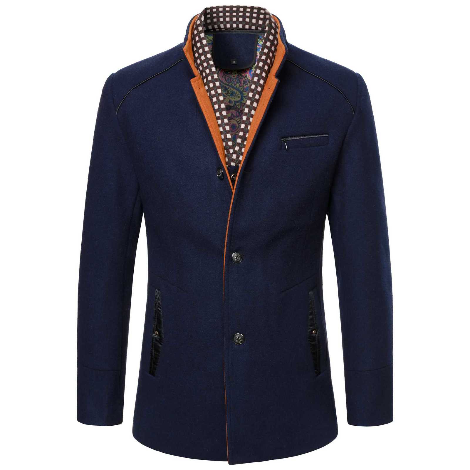 Men Winter Business Casual Woolen Blends Trench Coats New Man Thicker Warm Cashmere Overcoats Male Wool Blends 3XL M251208