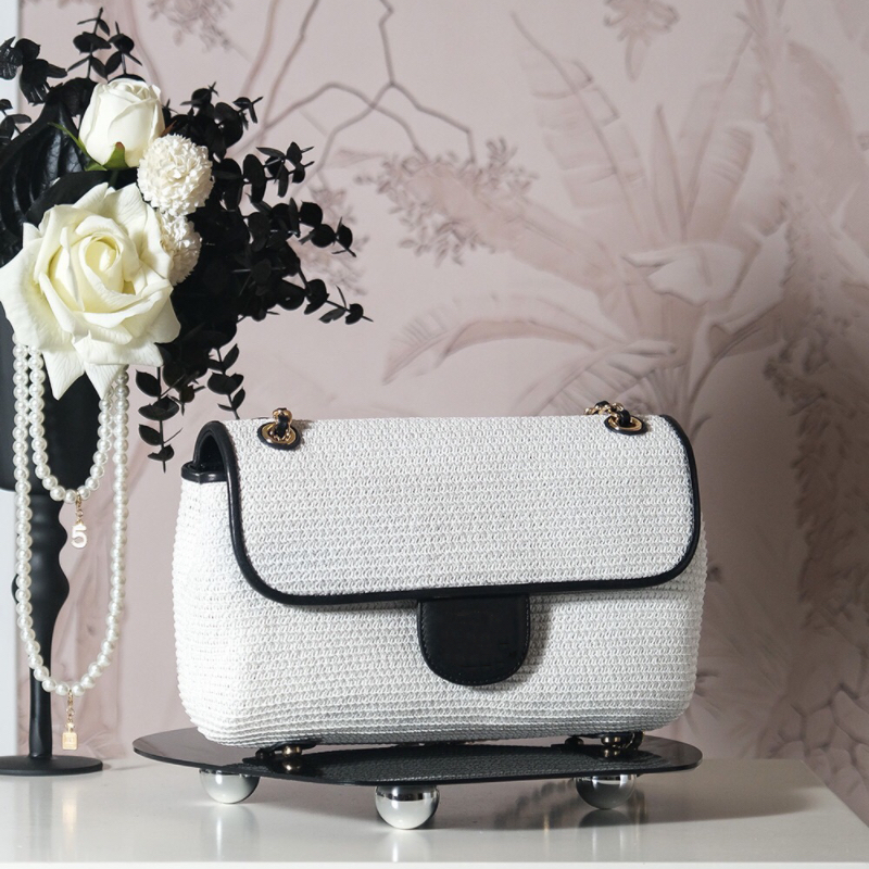12a designer bag mirror quality shoulder bag luxury crossbody bagHand woven bag made Lafite grass and rattan weaving elements using imported natural