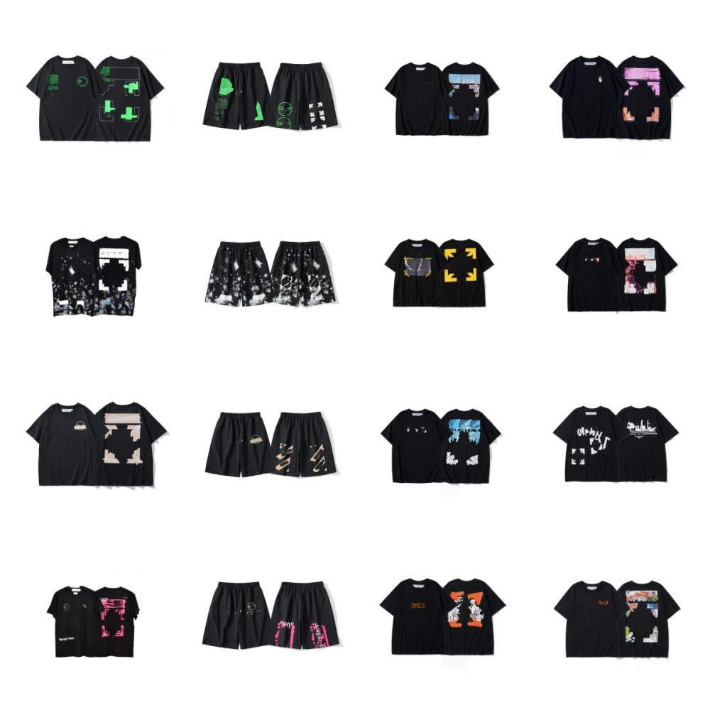 OFF designer t shirt fashion mens womens graphic tee foam printed shirts tluxury jorts Street Tracksuit leisure men tshirt clothes white shorts polo