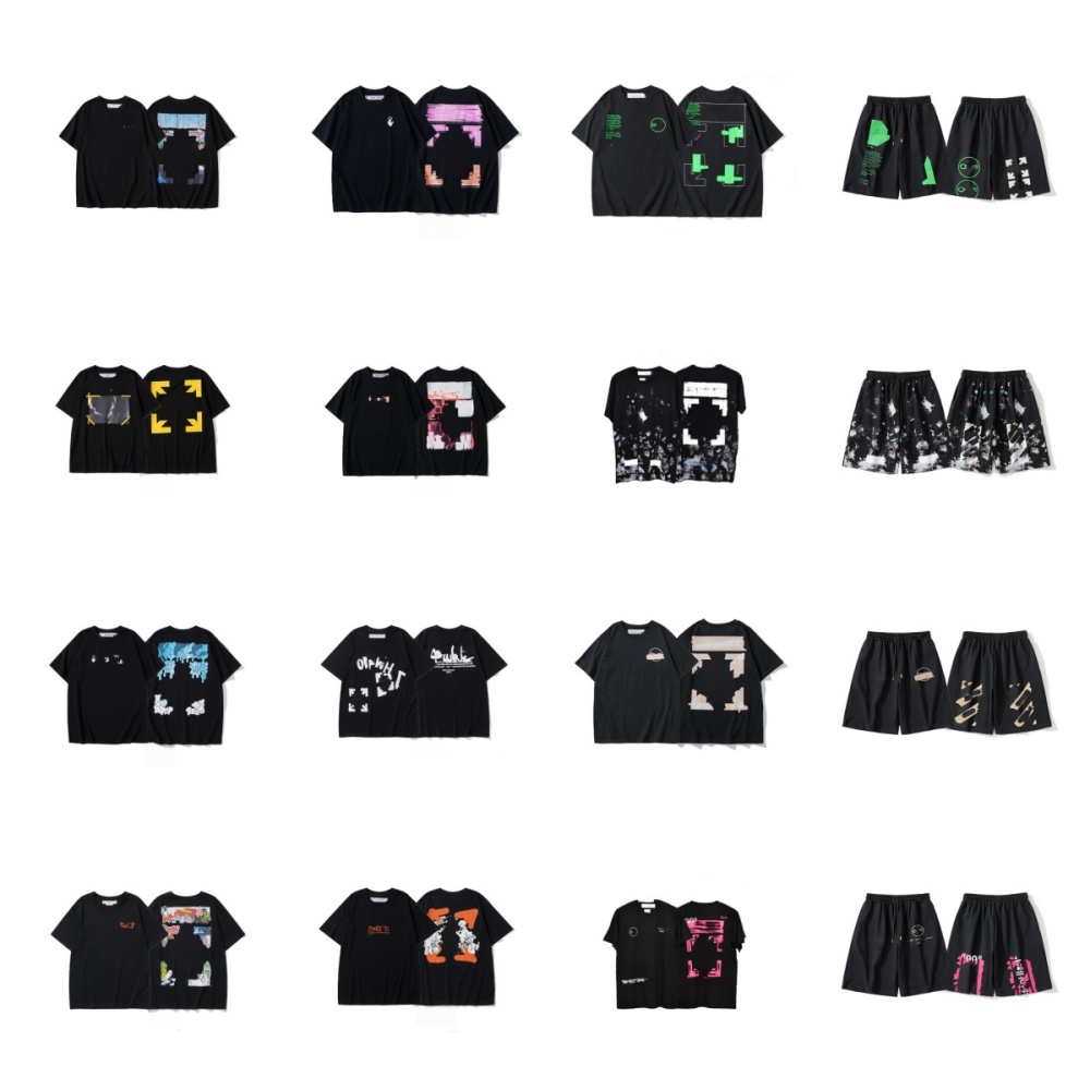 OFF t shirt for men designer womens graphic tee foam printed shirts tluxury shorts Street Tracksuit leisure mens tshirt clothes white jorts fashion