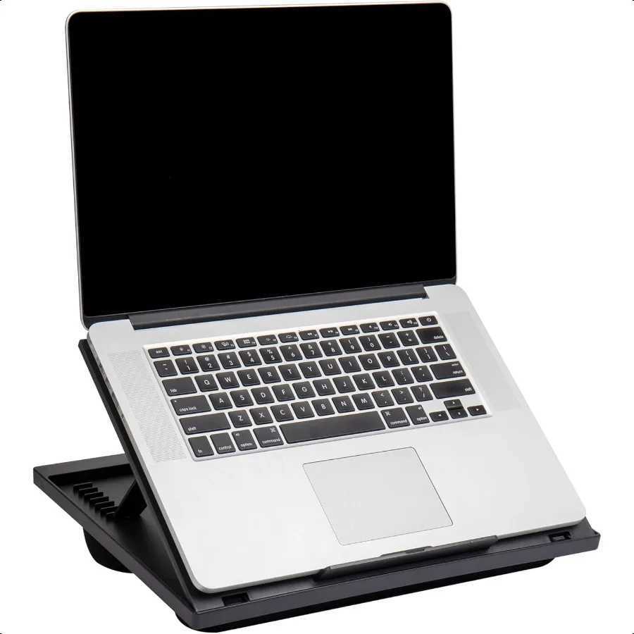 Mind Reader Lap Desk Laptop Stand Bed Tray Collapsible Cushion Portable Dorm Plastic 1475L x 11W x 73H Black C251208-image-1087683536