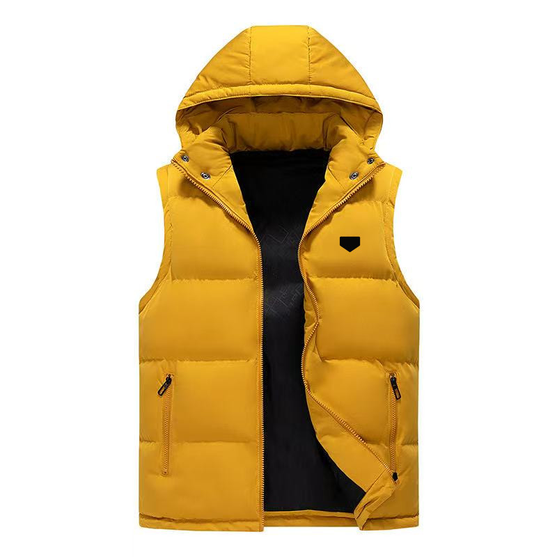 2026 Mens Designer Hooded Winter Puffer Vest Coats Full Labelmen Outerwear Jackets Embroidered Badge Warm Man Down Vest Jacket