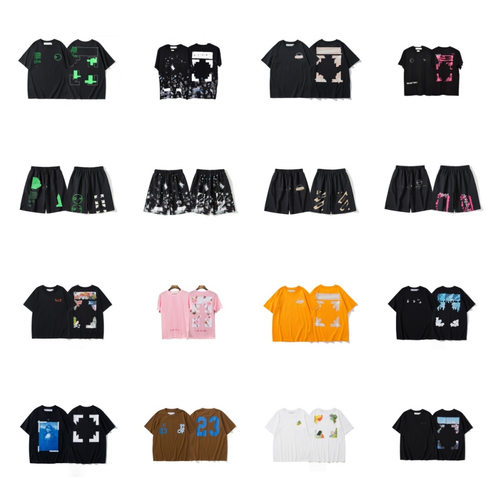 OFF designer t shirt fashion mens womens graphic tee foam printed shirts tluxury jorts Street Tracksuit leisure men tshirt clothes white shorts polo