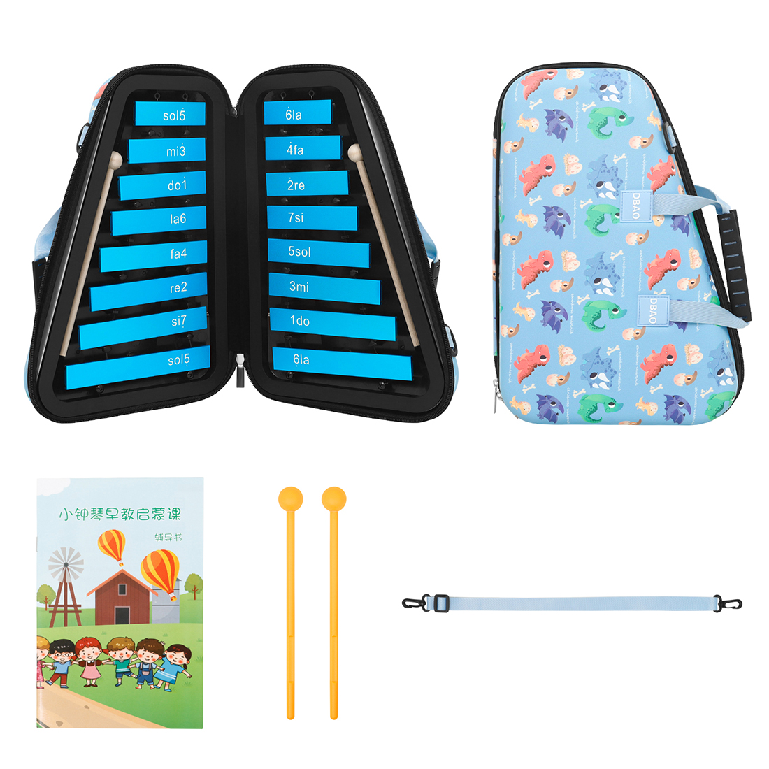 Factory Direct Sales of Orff Percussion Early Education 16 Tone Small Bell Qin Aluminum Plate Qin