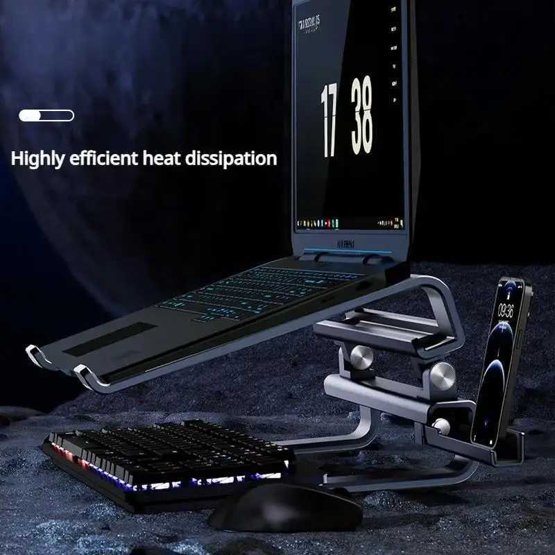 Eary Aluminum Laptop Stand Cputer Stand for 12-17 Laptops Desktop kbook Pro Cputer Accessories adjustable laptop table C251208-image-1087683516