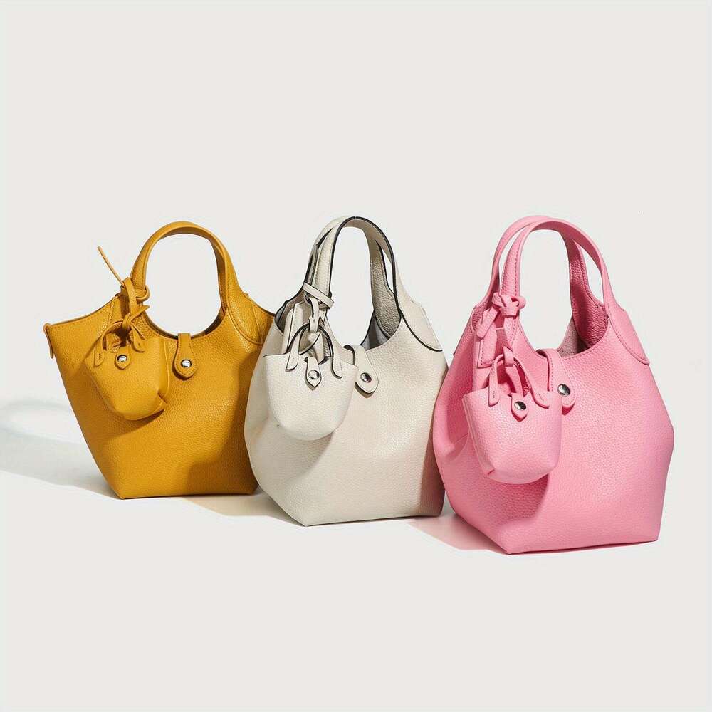 Korean Style Fashion Bucket For Women New Simple And Versatile Shoulder Bag Textured Trendy Commuting Crossbody Bag