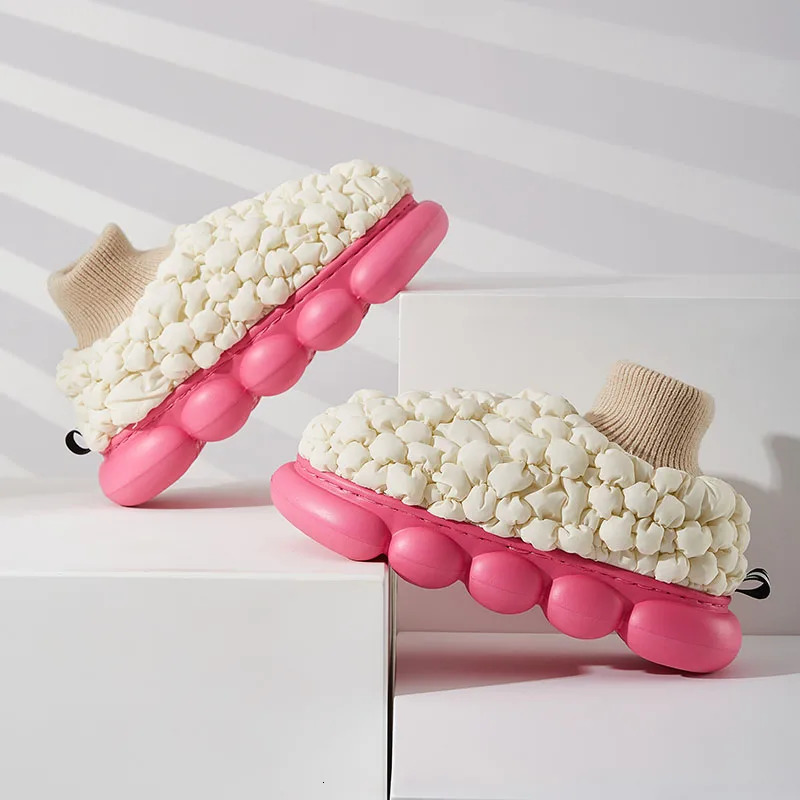 Comwarm 2023 Winter Womens Slippers New Fashion Couple Home Plush Slippers Warm Cotton Shoes Free Shipping Mens Slippers 251204