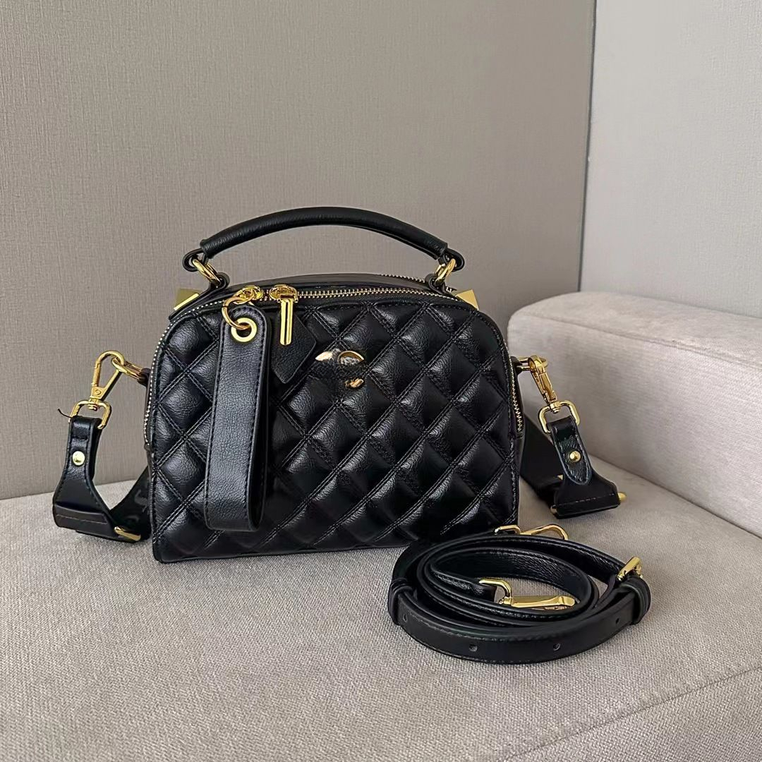 2025 New Fashionable Small Fragrant Style Genuine Leather Elegant Women's Handbag Designer Multi functional Shoulder Bag Niche Casual Crossbody