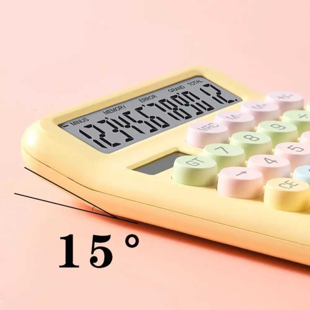 Solar Powered 12 Digits Calcator Dual Power Supply Mechanical Keyboard Candy Color Calcator Widscreen Dopamine Calcator H251208-image-1087661980