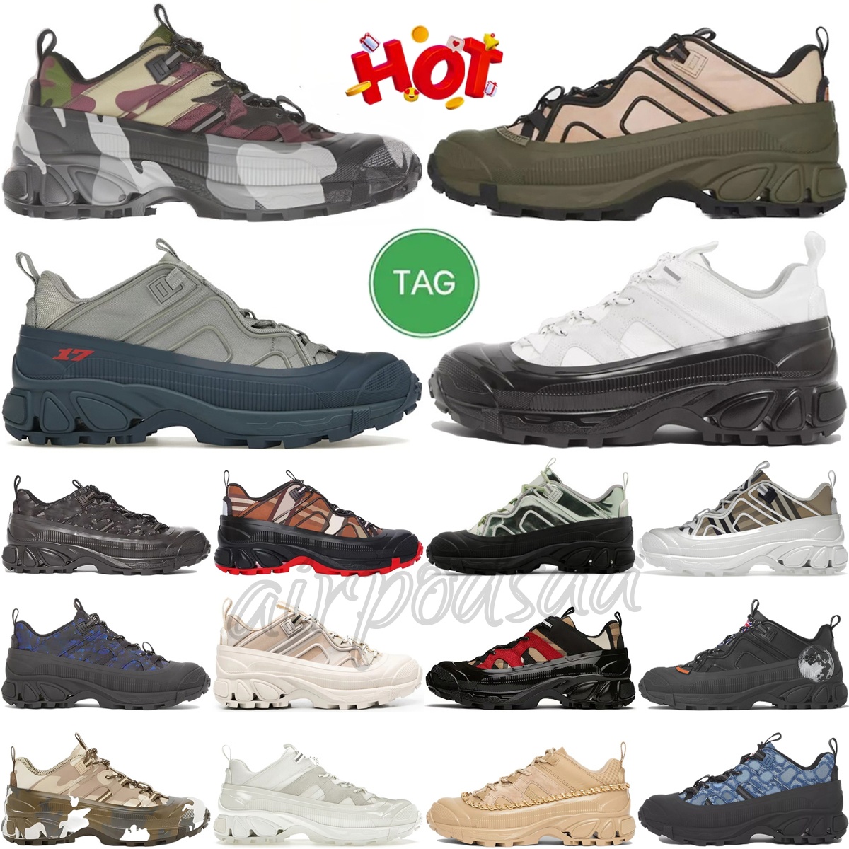 Designer trainers Striped sneakers Casual shoes Suede Leather Platform Arthur sneaker mens Vintage Check Red Dark Charcoal Beige Cotton Beige White