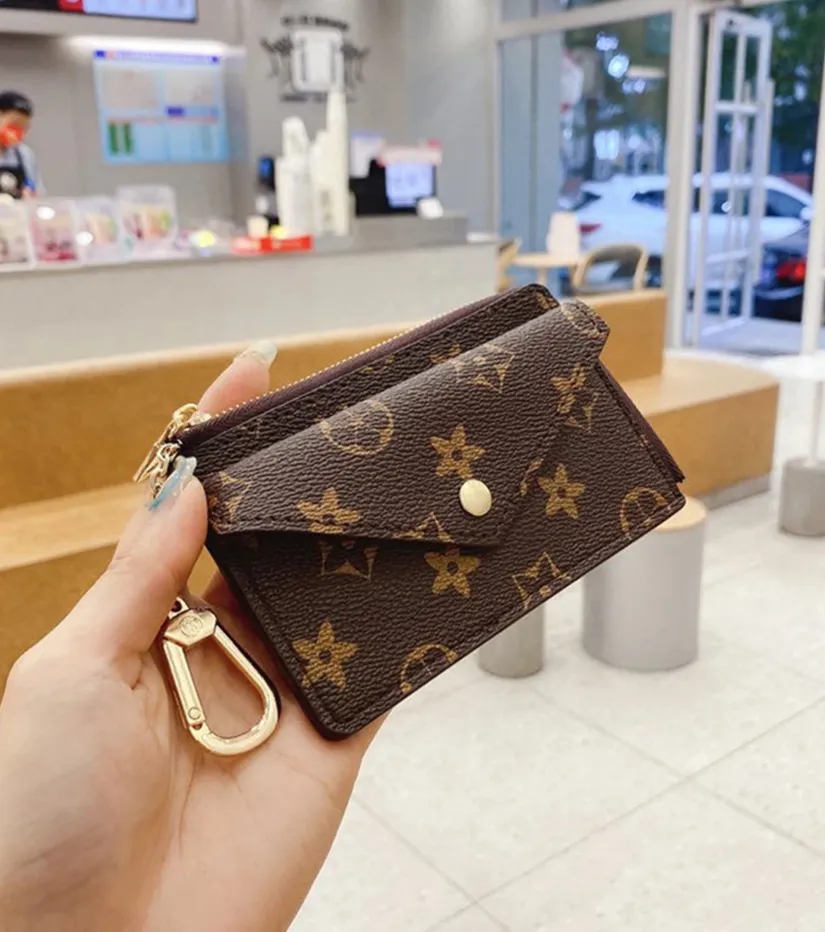 New Designer wallets Womens Mini Zippy Organizer Bag Credit Card Holder Coin Purse Key Pouch Purses Keychain Bags Clutch with Box