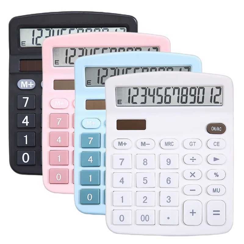 Solar Calcator with Dual Power Supply 12 Digits Electronic Calcator He Off School Financial accounting Tools H251208-image-1087658305