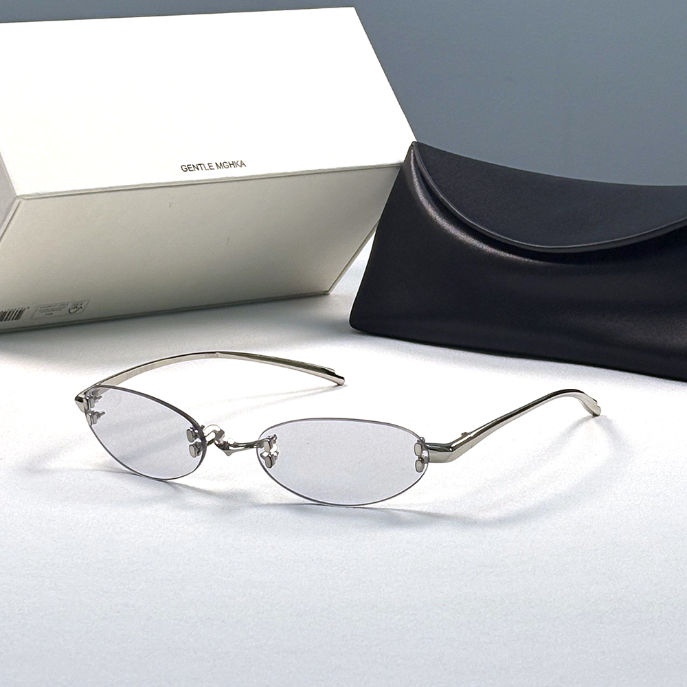 New GENTLE MGHKA Retro Titanium Optical rimless Anti blue light Glasses Frame Oval FURI Eyeglasses men women GM SunGlasses UV400 eyewear myopia eyeg