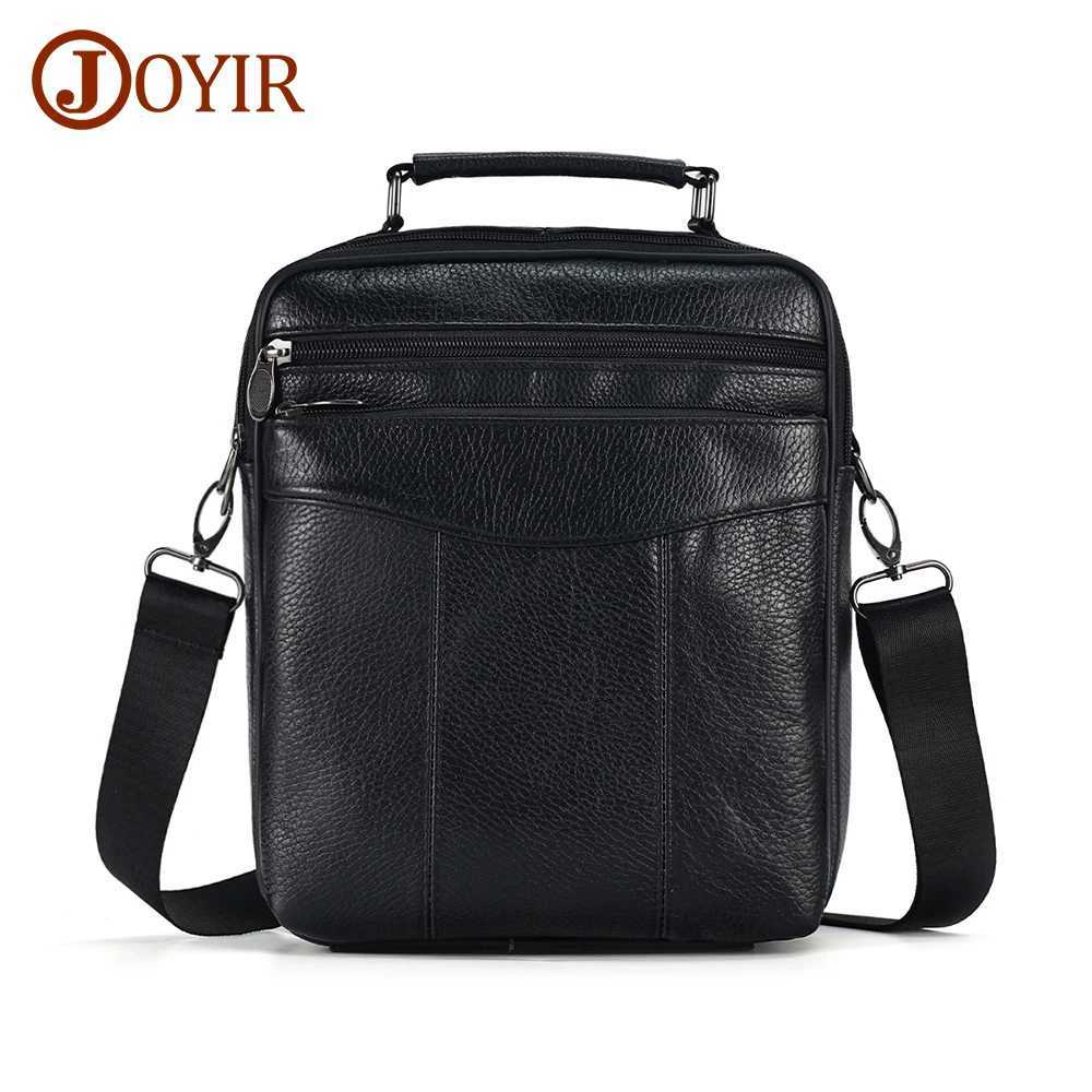 JOYIR Genuine Cowhide Leather Mens Shoulder Crossbody Bag Casual Messenger Bags for Male Travel Sling Chest Packs Satchel Bag Z251208
