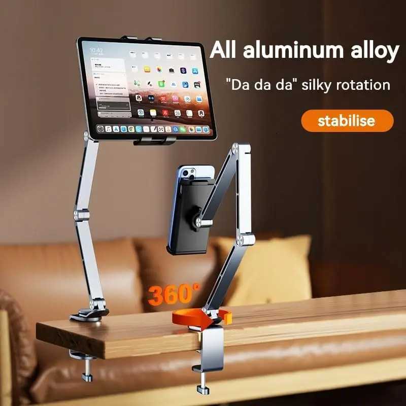 Adjustable iPad bo Mount Stand iPad Tablet Holder for Bed or Desk Over Cpatible for iPad iPhone Android Tablet C251208-image-1087683904