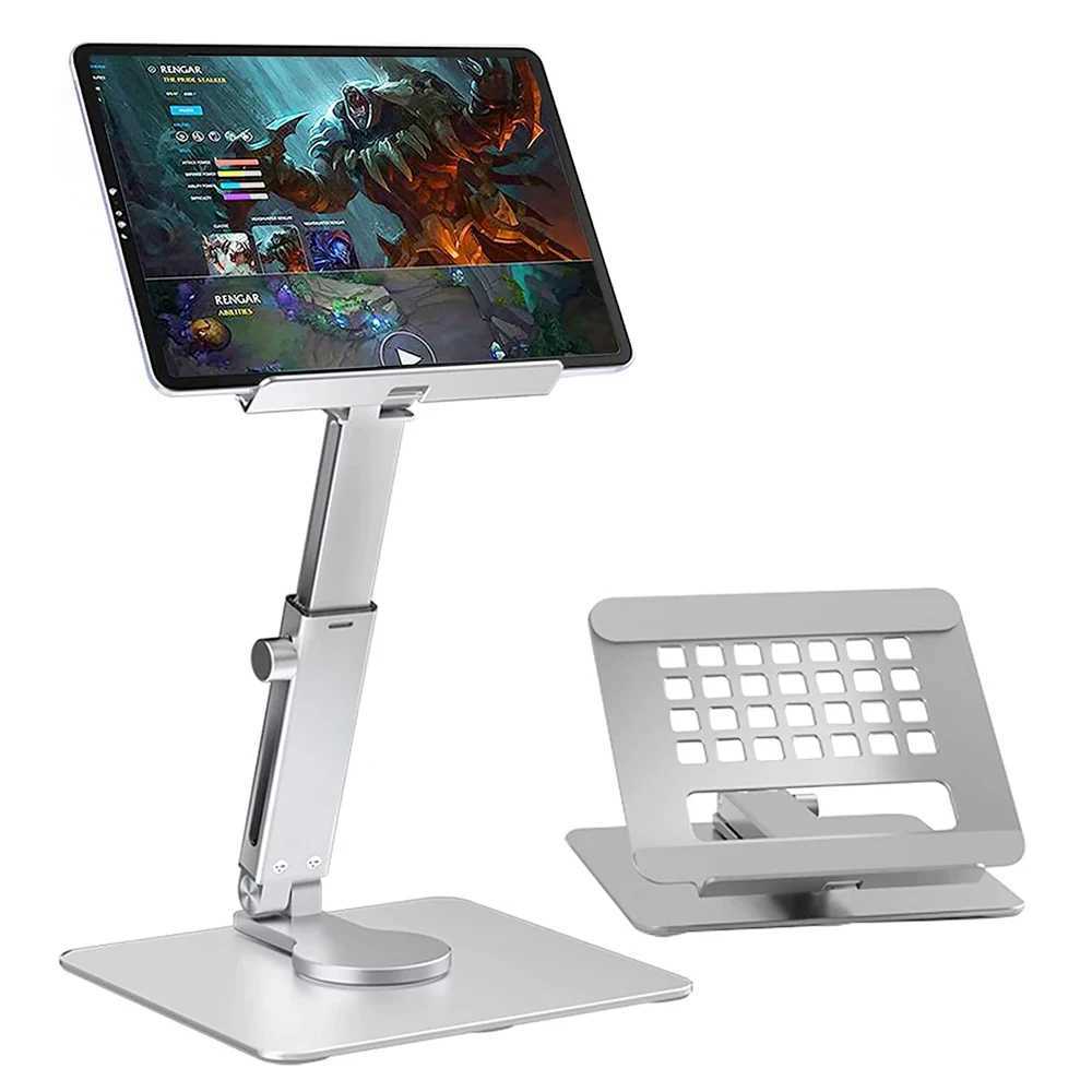 Aluminum Tablet Stand Desk Riser 360 Rotation Mti-Angle Height Adjustable Foldable Mount Dock For Pro iPad Xiai Tab C251208-image-1087683701