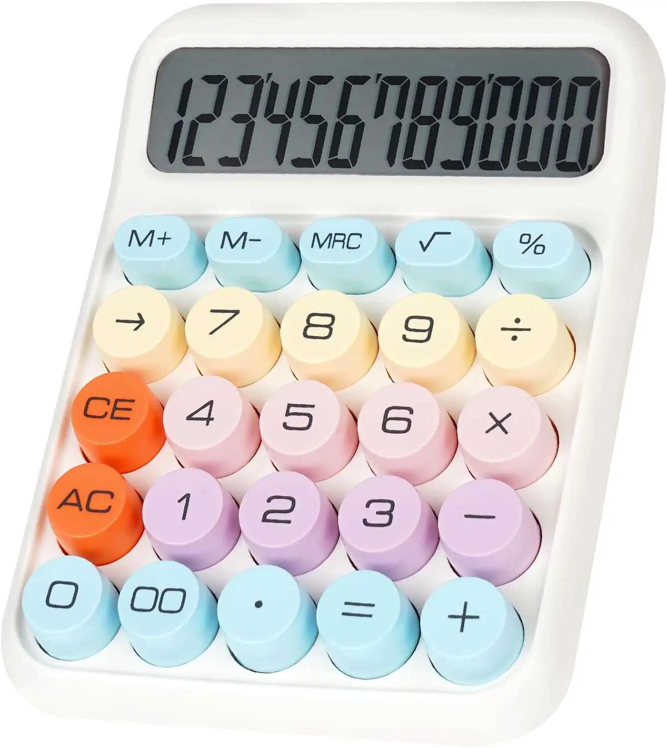Mechanical Switch Calcator 12 Digit Large LCD Display with Big Buttons Back to School Supplies Student Stationery Tools H251208-image-1087661681
