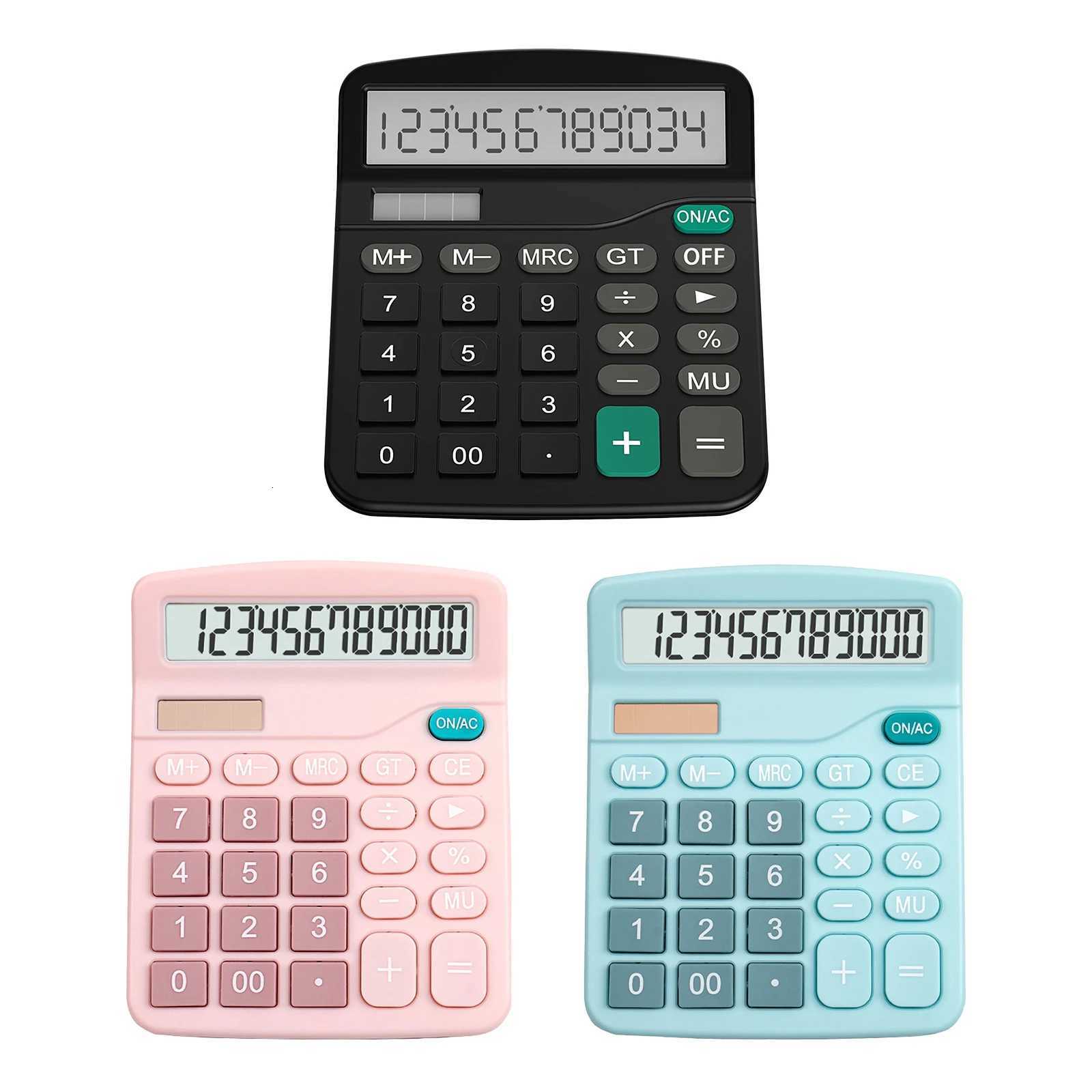 New 12 Digits Electronic Calcator Large Screen Desktop Calcators He Off School Calcators Financial Accounting Tools H251208-image-1087658144