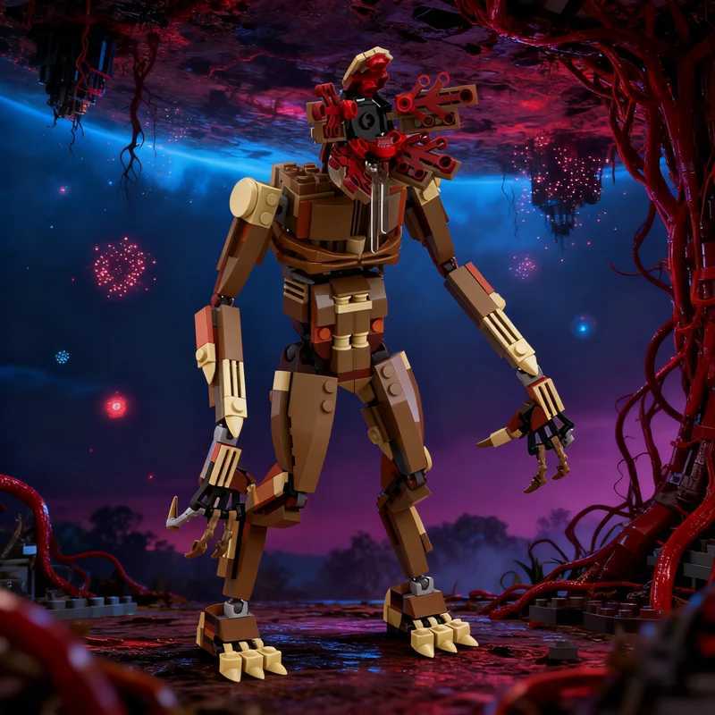 MOC Demogorgon Monster Model Bricks Set Strangered Things Vecna Clock Eleven DIY Building Blocks Kid Toys Gift K260311-image-1097060619