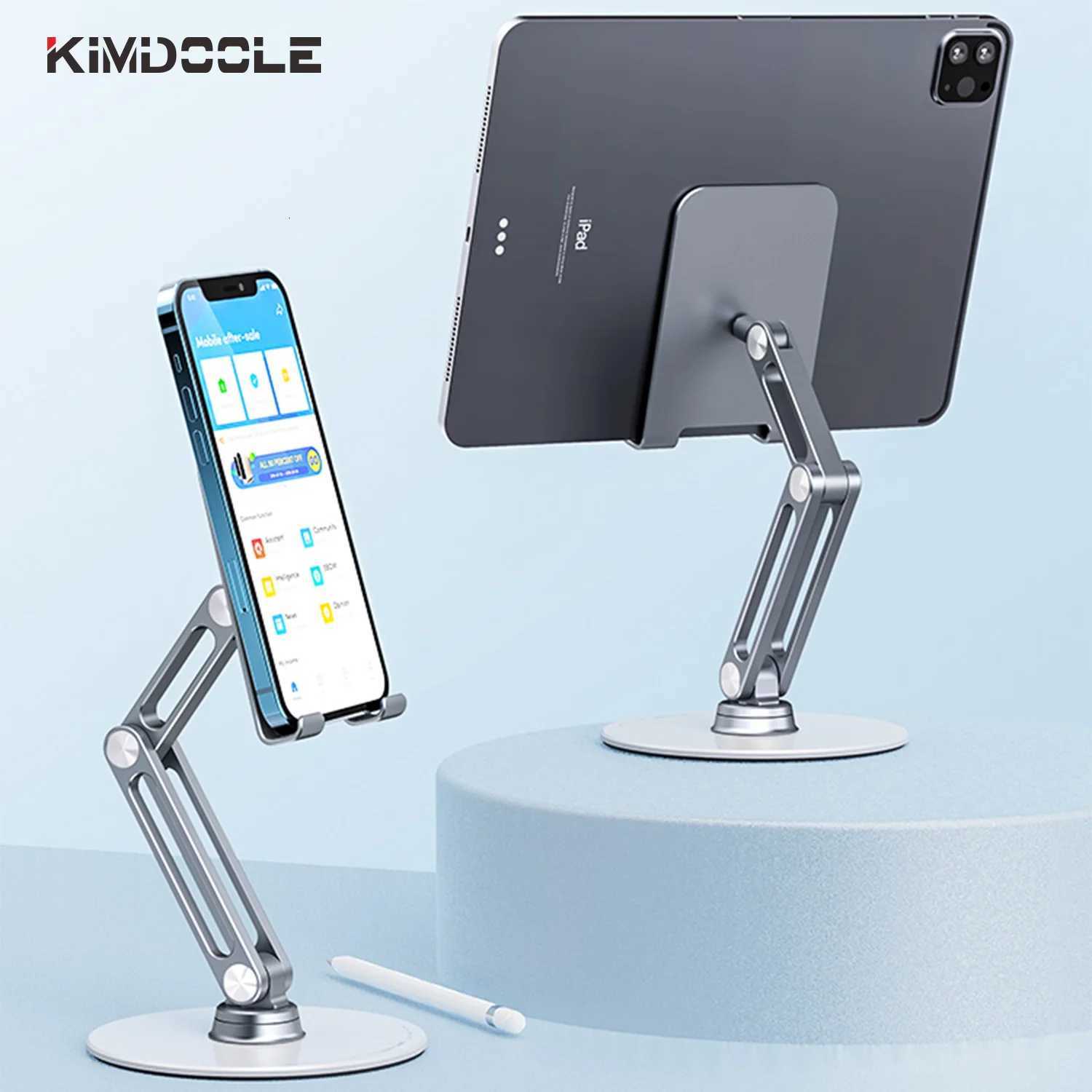 Kimdoole Metal 360 Rotating Tablet Holder Stand Use for Ipad Laptop Cellphone Smartphone Mobile Phones Telephone Reader C251208-image-1087683807