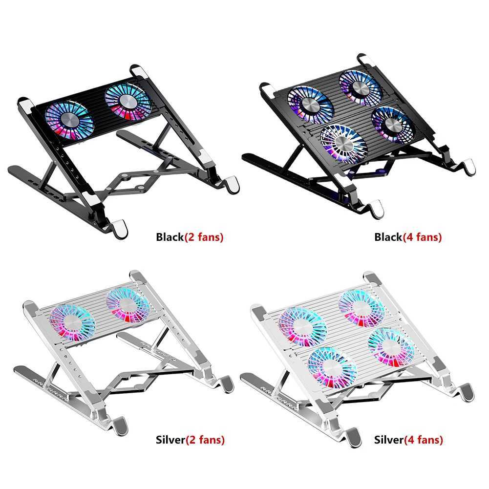 Laptop Cooling Pad with 2/4 Fans Foldable Gaming Laptop Cooler Fan RGB Silent Portable Laptop Holder for 11-173 Inch Notebook C251208-image-1087683354