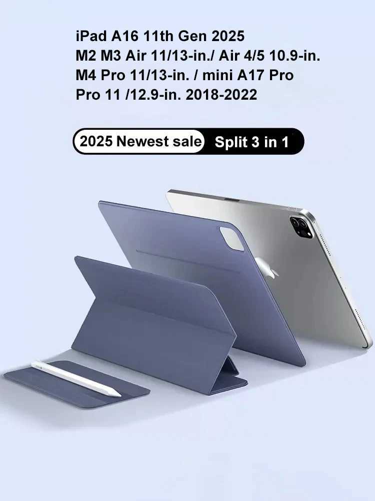 Smart Folio for iPad 10th Generation Case A16 M2 M3 Air 11 iPad Air 5 Case M4 Pro 13 129 11 6th 4th Funda magnetically capa C251208-image-1087680124