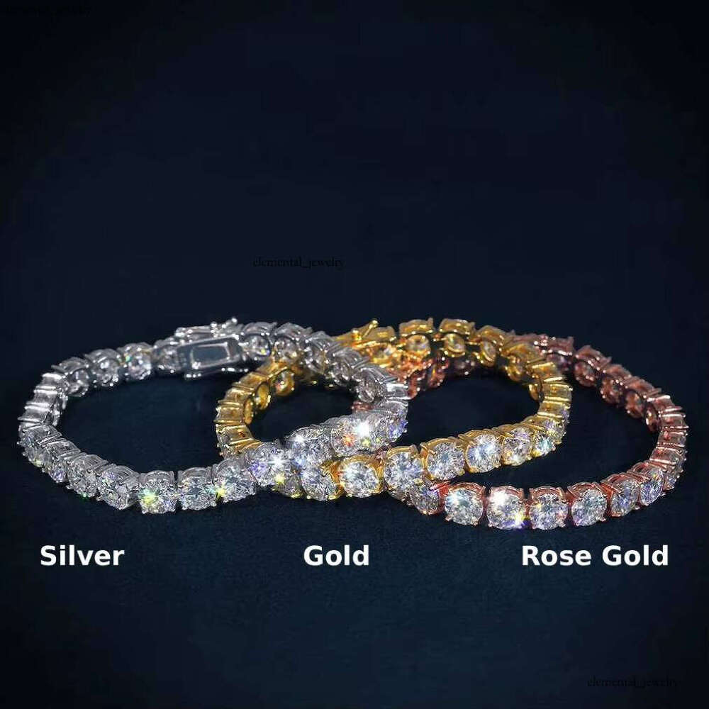 Specialized in Manufacturing Jewelry, S925 Silver Tennis VVS Moissanite Bracelet, Accepting Customization