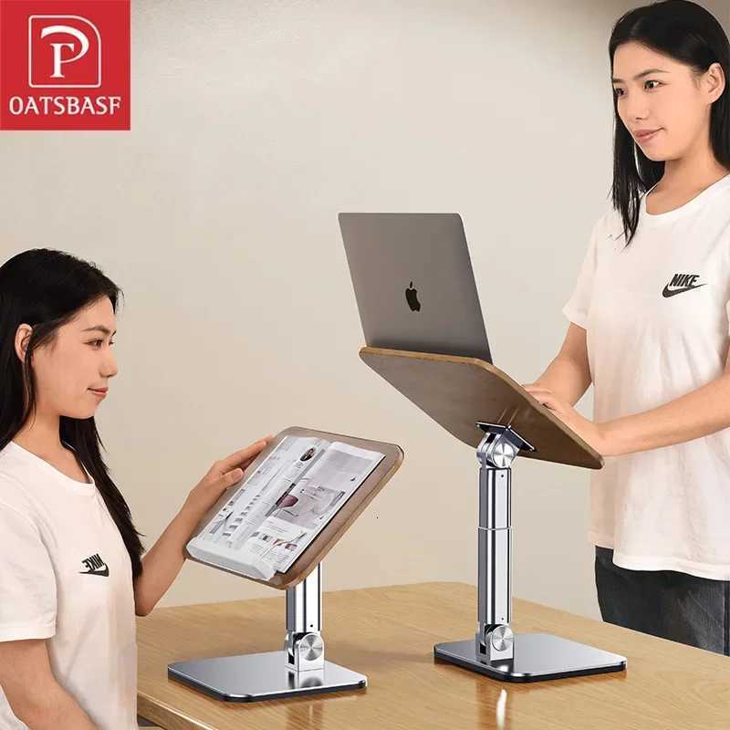 Oatsbasf Wood Reading Stand 23-31cm Height Adjustable Tablet Stand Holder Desktop iPad St80 Angle Adjustable Book Bracket C251208-image-1087683949