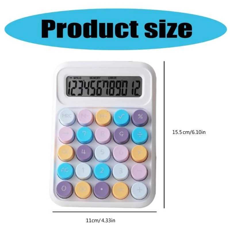 Desktop Mechanical Calcator Desktop Calcator 12 Digit Calcator Colorf Mechanical Calcator with Big Buttons H251208-image-1087661741