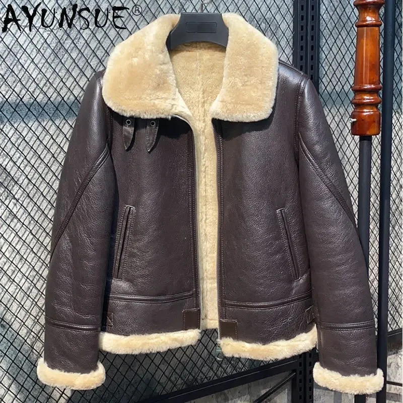 21 Winter Jacket Women Genuine Leather Real Fur Coat Thick Outerwear Womens Sheepskin Nature Abrigos Mujer FCY 251203