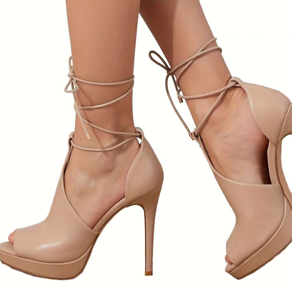 Sandals Pumps Women Shoes High Heels Women Sandals 2026 Zipper New Fashion Summer High Heels Sexy Ladies Peep Toe Shoes Women Pumps