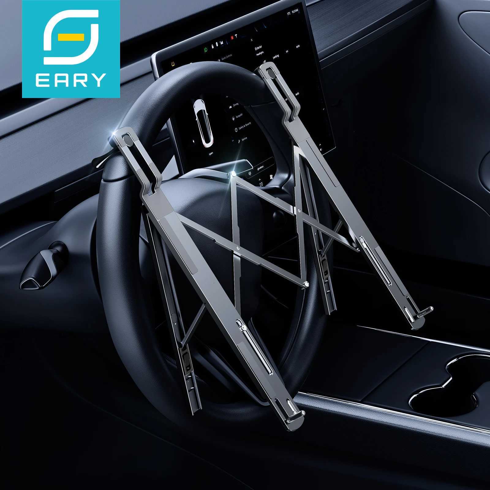 Eary Portable Car Steering Wheel Laptop Stand Foldable Holder 5-Ll Adjustable Cpatible For Tablet iPad Mini Car Accessories C251208-image-1087683411